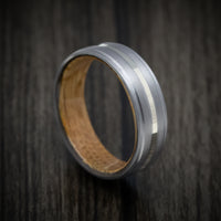 Tantalum and Gold Men's Ring with Wood Sleeve Custom Made Band