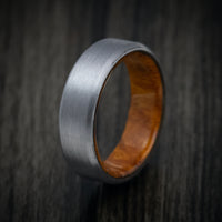 Tantalum Men's Ring with Wood Sleeve Custom Made Band