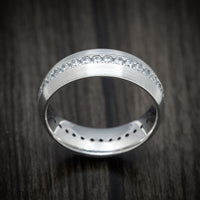 14K Gold and Lab Diamond Eternity Men's Ring Custom Made