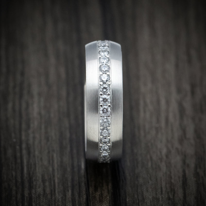 14K Gold and Lab Diamond Eternity Men's Ring Custom Made | Revolution ...