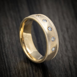 14K Gold and Diamond Men's Ring Custom Made