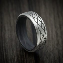 Titanium Celtic Men's Ring with Forged Carbon Fiber Sleeve