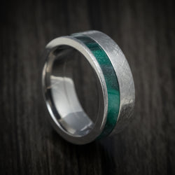Titanium and DiamondCast Inlay Men's Ring Custom Made