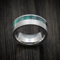 Titanium and DiamondCast Inlay Men's Ring Custom Made