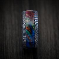 Kuro-Ti and DiamondCast Inlay Men's Ring Custom Made