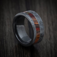 Black Titanium and DiamondCast Inlay Men's Ring Custom Made