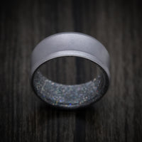Tantalum and DiamondCast Sleeve Concave Men's Ring Custom Made