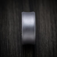 Tantalum and DiamondCast Sleeve Concave Men's Ring Custom Made