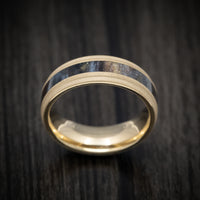 14K Gold and DiamondCast Inlay Men's Ring Custom Made