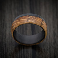 Carbon Fiber and Whiskey Barrel Wood Men's Ring