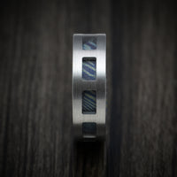 Titanium and Kuro-Ti Cut-Through Window Men's Ring Custom Made