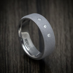 Tantalum Men's Ring with Diamonds Custom Made