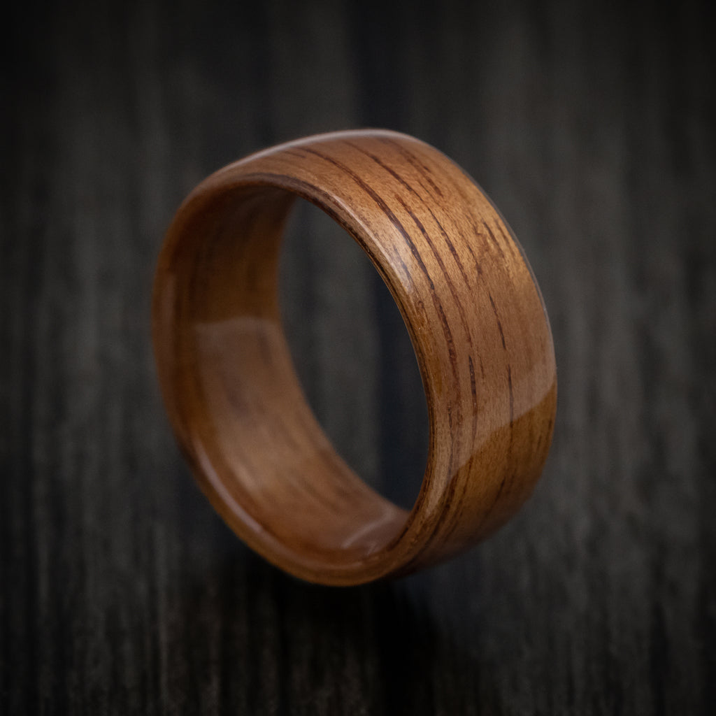 Mahogany and Diamond Wooden Ring - Wooden Rings