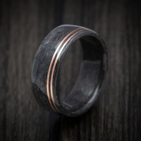 Solid Wood Men's Band with Copper Inlays