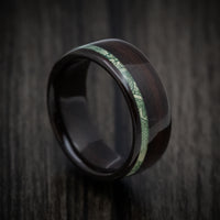 Solid Wood Men's Band with Cash Inlay