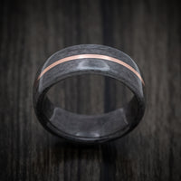 Solid Wood Men's Band with Copper Inlay