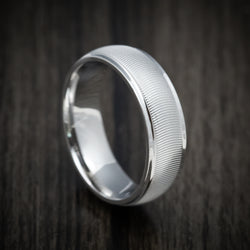 Cobalt Chrome Textured Men's Ring Custom Made Band