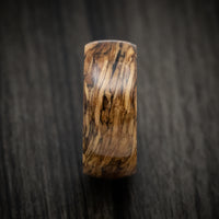 Whiskey Barrel Wood Marbled Wood Men's Ring Custom Made Band
