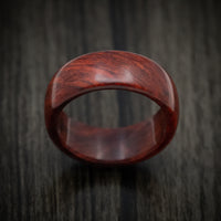 Bloodwood Marbled Wood Men's Ring Custom Made Band