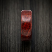 Bloodwood Marbled Wood Men's Ring Custom Made Band