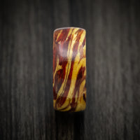 Marbled Wood with Bloodwood, Yellowheart and Yew Custom Made Men's Ring