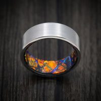 Titanium and Dichrolam Sleeve Men's Ring Custom Made Band