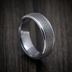 Tantalum Men's Ring with Celtic Love Knot Design