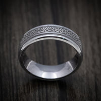 Tantalum Men's Ring with Celtic Love Knot Design