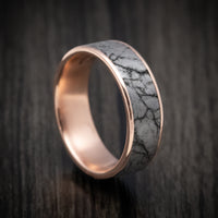 14K Gold and Tantalum Marble Texture Men's Ring