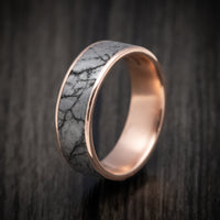 14K Gold and Tantalum Marble Texture Men's Ring