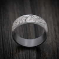 Tantalum Men's Ring with 14K Gold Marble Texture Inlay
