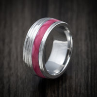 Cobalt Chrome and Juma Inlay Men's Ring Custom Made Band