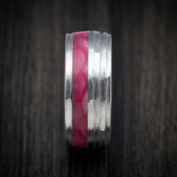 Cobalt Chrome and Juma Inlay Men's Ring Custom Made Band