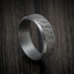 Tantalum Men's Ring with Lava Rock Finish Custom Made