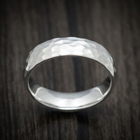Cobalt Chrome Hammered Men's Ring Custom Made Band