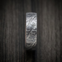 Tantalum Men's Ring with Faux-Meteorite Pattern Custom Band