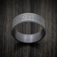 Tantalum Men's Ring with Celtic Arrow Knot Pattern Custom Band