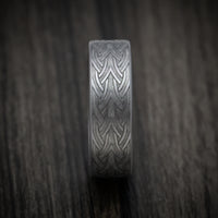 Tantalum Men's Ring with Celtic Arrow Knot Pattern Custom Band