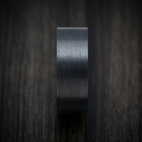 Black Zirconium Men's Ring Custom Made Band