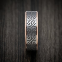14K Gold And Tantalum Celtic Knot Pattern Men's Ring