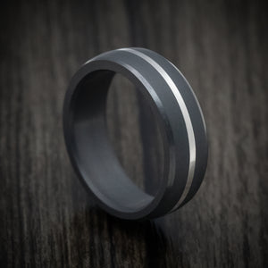 Elysium Black Diamond And Platinum Men's Ring Custom Made Band with Ma ...