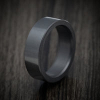 Elysium Black Diamond 7mm Wedding Men's Band Flat Shape With Polish Finish