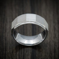 Tungsten Carbide Geometric Men's Ring Custom Made Band
