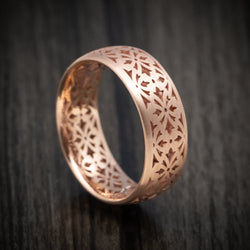 14K Rose Gold Cut-Through Band Custom Made Men's Ring