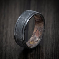 Black Titanium and King's Camo Men's Ring Custom Made Band