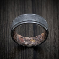 Black Zirconium and King's Camo Men's Ring Custom Made Band