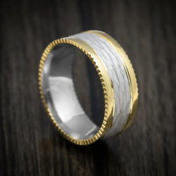 14K Gold Two-Tone Men's Ring Custom Made Band