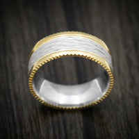 14K Gold Two-Tone Men's Ring Custom Made Band