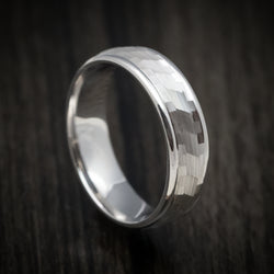 14K White Gold Men's Wedding Band Custom Made Ring