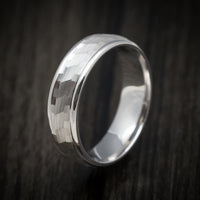 14K White Gold Men's Wedding Band Custom Made Ring